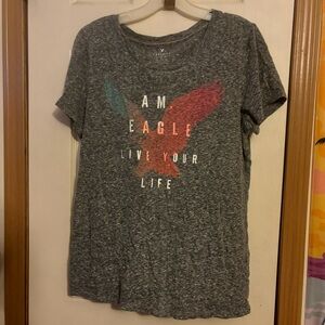 Grey American Eagle Favorite Graphic T-Shirt